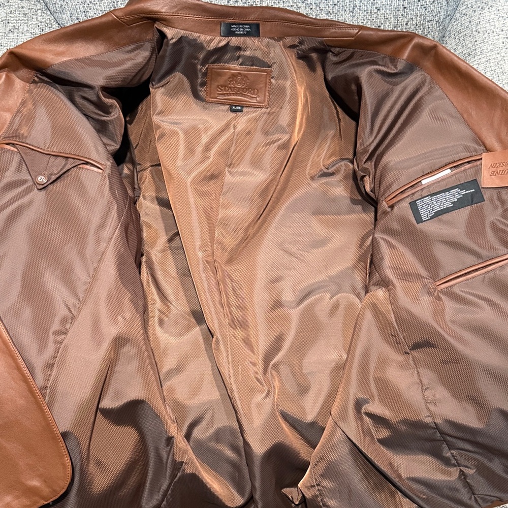 Stafford Brown Leather Jacket - Picture 6 of 6